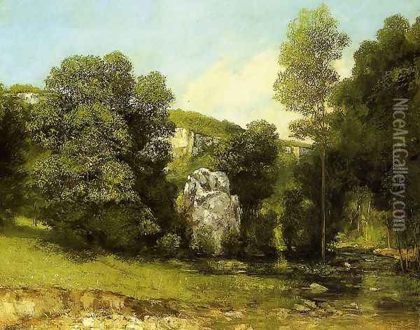 La Ruisseau de la Breme Oil Painting - Gustave Courbet