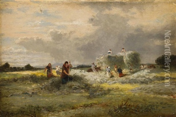 Harvest-time Oil Painting - Samuel Bough