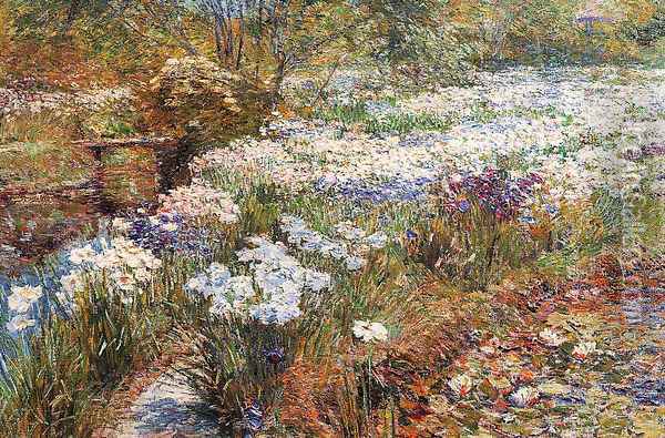 The Water Garden Oil Painting - Childe Hassam