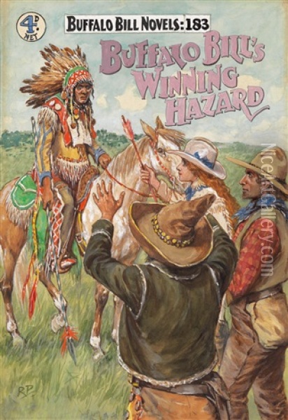 Buffalo Bill's Winning Hazard Oil Painting - Robert Prowse Jr.