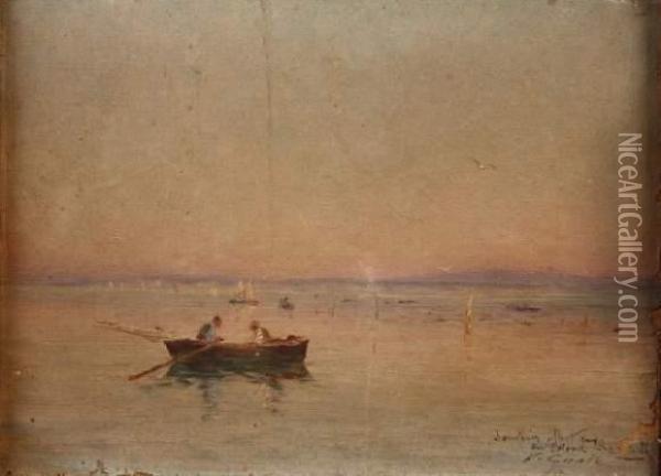 Pecheurs Dans Une Barque Oil Painting - Victor Coste