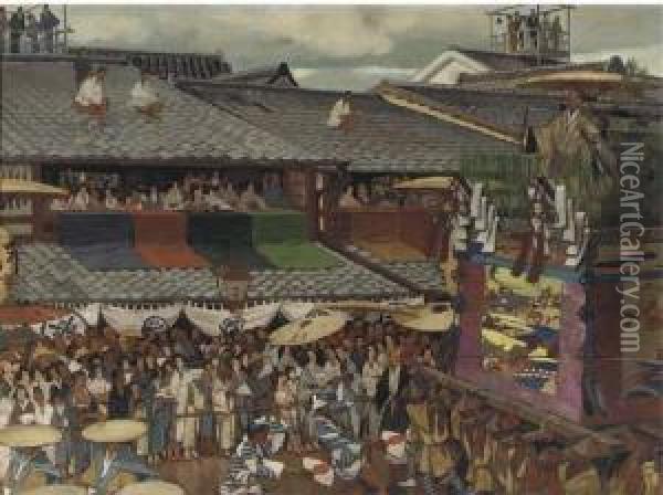 Fest In Kioto - Festivities In Kyoto Oil Painting - Karl Walser