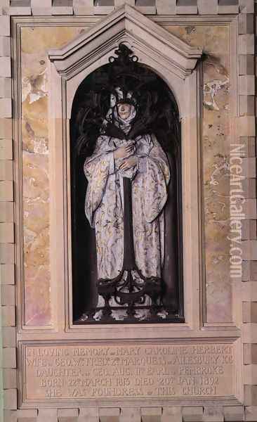 Memorial to Mary Caroline Herbert, Marchioness of Ailesbury Oil Painting - Alfred Gilbert