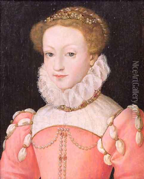 Mary Stuart (1542-87) Oil Painting - Francois Clouet