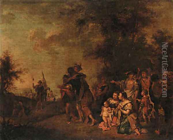 The Meeting of David and Absalom Oil Painting - German School