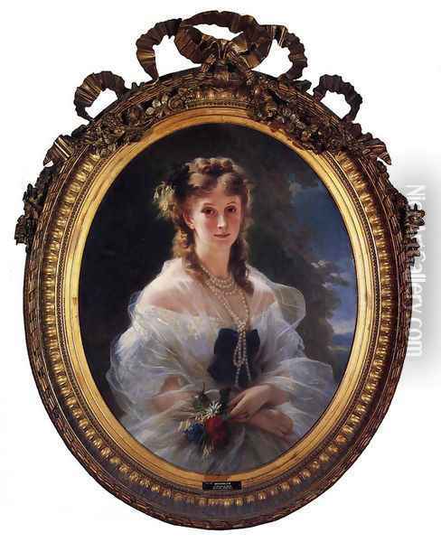 Princess Sophie Troubetskoi, Duchess de Morny Oil Painting - Franz Xavier Winterhalter