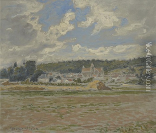 L'abbaye De Coincy Oil Painting - Etienne (Adolphe E. Auguste) Moreau-Nelaton
