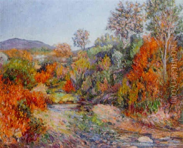 Paysage Au Ruisseau Oil Painting - Julien Hippolyte Feron