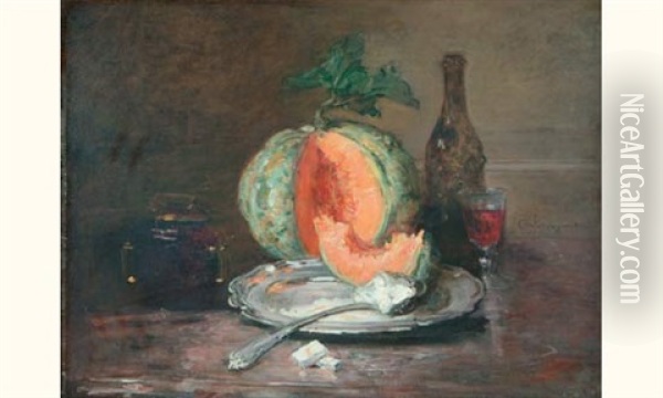 Melon Au Sucre Oil Painting - Charles Monginot