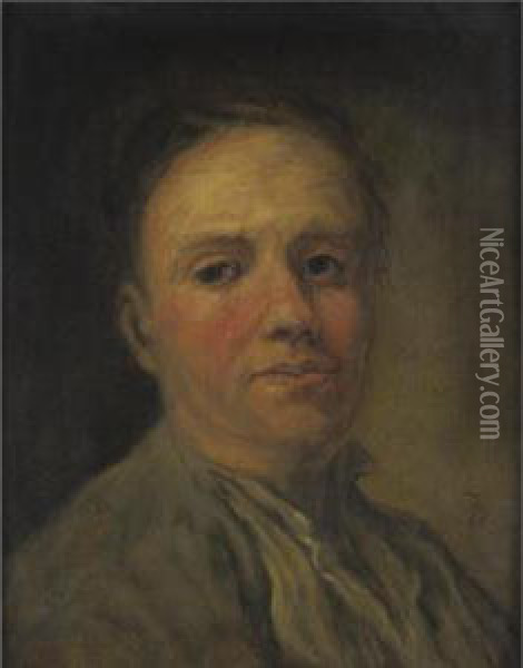 Portrait Of A German Peasant Oil Painting - Frank Duveneck