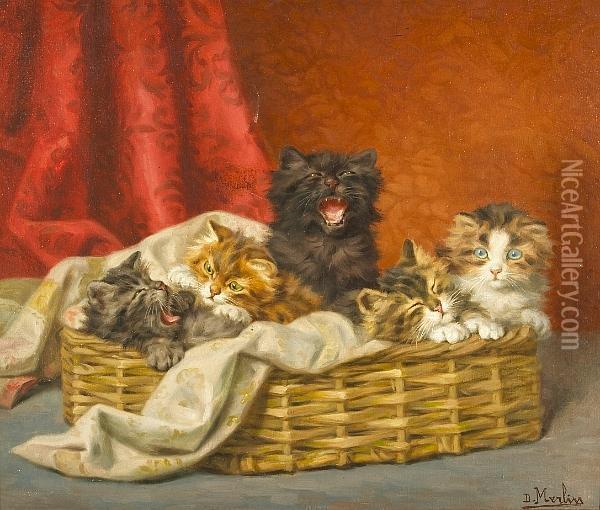 The Little Ones Oil Painting - Daniel Merlin