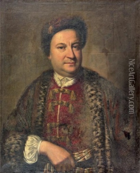 Portrait D'un Gentilhomme Polonais Oil Painting - Johann (Jan) Kupetzki
