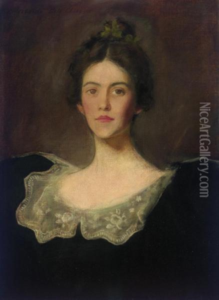 Portrait Of A Young Woman Oil Painting - Adelaide Cole Chase