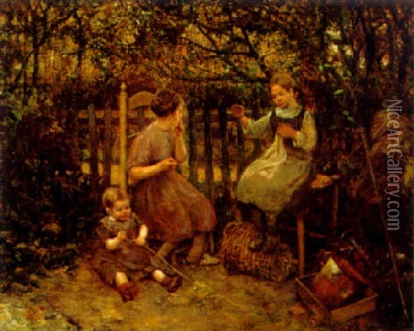 Kinder Im Garten Oil Painting - Robert McGregor