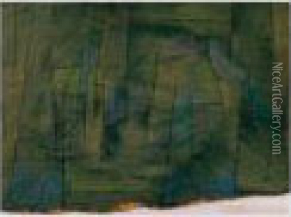 Regentag Im Steinbruch Oil Painting - Paul Klee