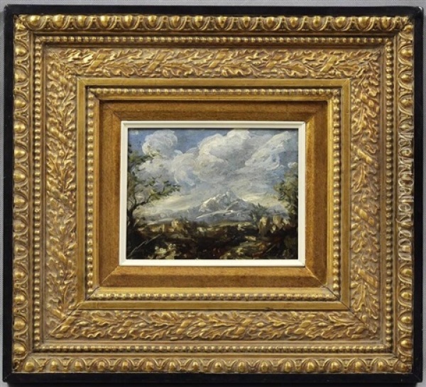 Landschaft, Im Hintergrund Berggipfel Oil Painting - Lovis Corinth