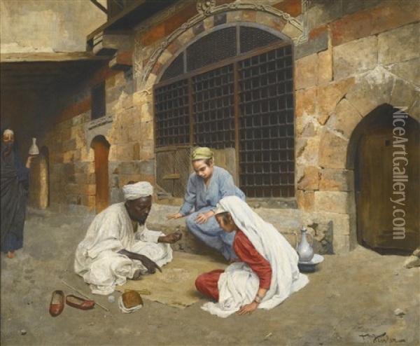 The Fortune Teller Of Cairo Oil Painting - Franz Xavier Kosler