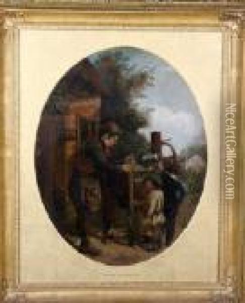An Itinerant Blacksmith Oil Painting - William Mulready