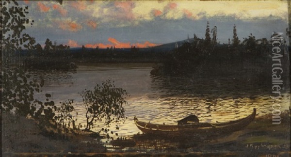 Twilight Oil Painting - Juho Kyyhkynen