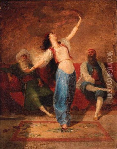 An Arab Dancer Oil Painting - Auguste Viande Doviane