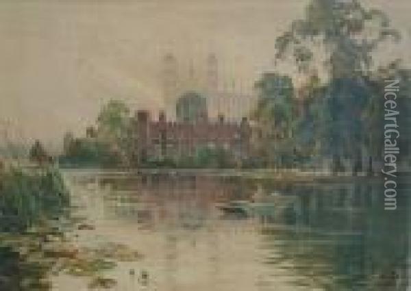 King's College,cambridge Oil Painting - Alfred de Breanski