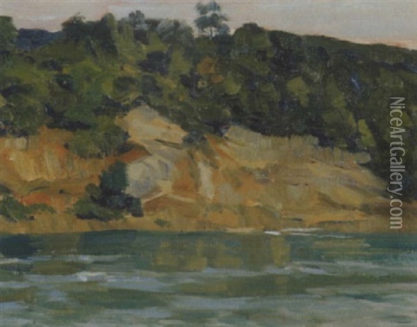 Felsen Am Rhein Oil Painting - Wilhelm Ludwig Lehmann