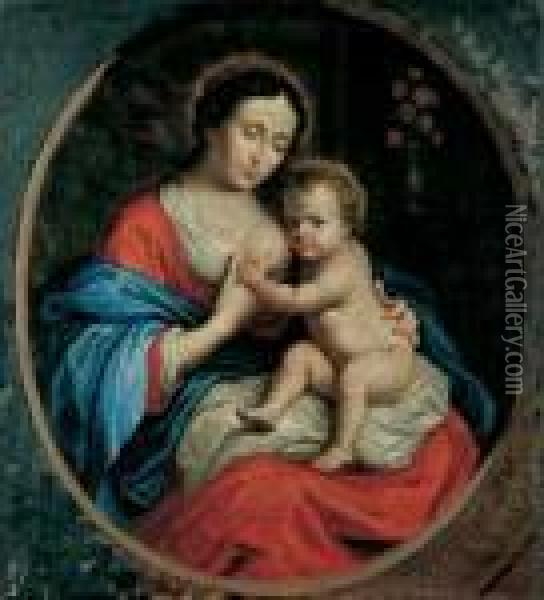 Madonna Das Kind Stillend. Oil Painting - Peter Paul Rubens