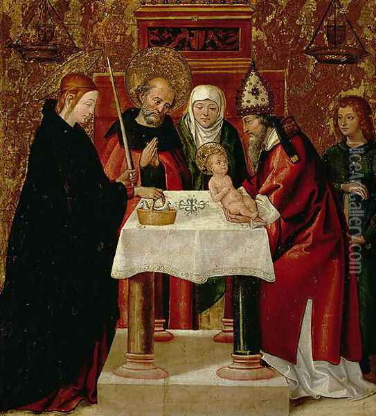The Circumcision and The Presentation in the Temple Oil Painting - Borgona Juan de