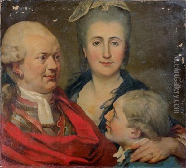 Portrait De Famille Oil Painting - Carl Anton Graff