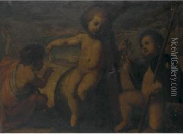 The Infant Christ Instituting The Orders Of Saint John And Saint James Oil Painting - Massimo Stanzione