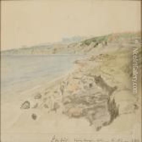 Coastal Scene From Jutland Oil Painting - Janus Andreas La Cour