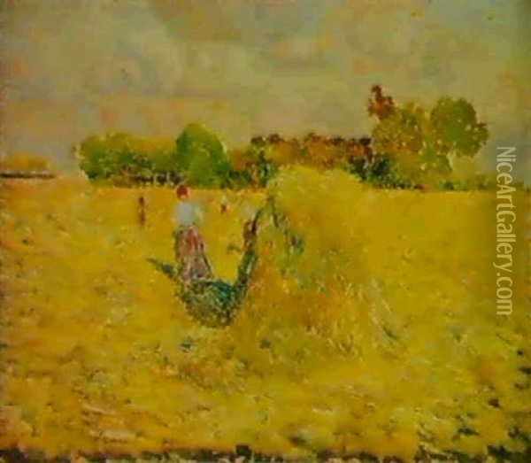 Meules De Foin                                              Korenschoven Oil Painting - Emile Claus