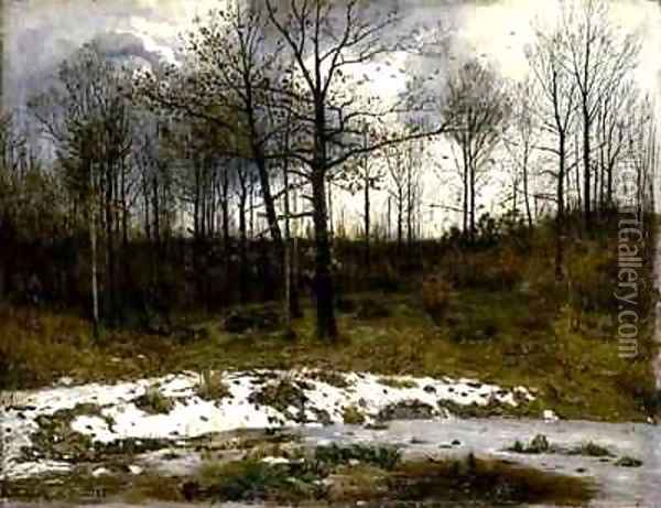 Last Snow at Weimar Oil Painting - Karl Buchholz
