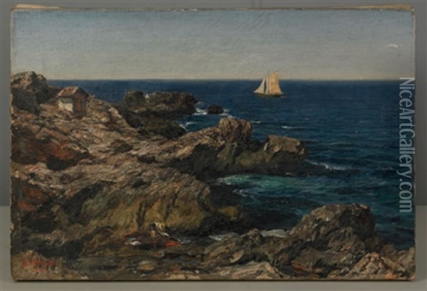 Coastal Scene Oil Painting - Georg Macco
