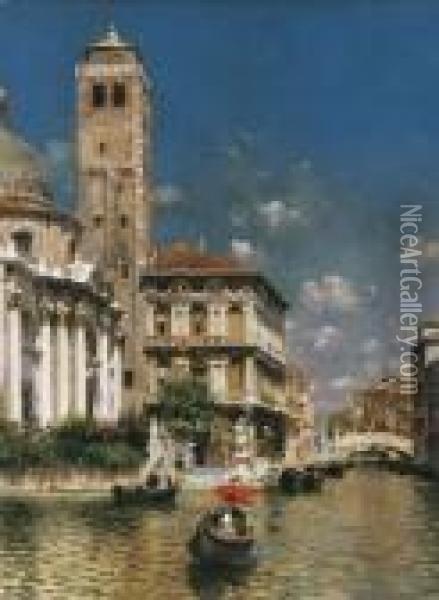 San Geremia, With Palazzo Labia, Venice Oil Painting - Rubens Santoro