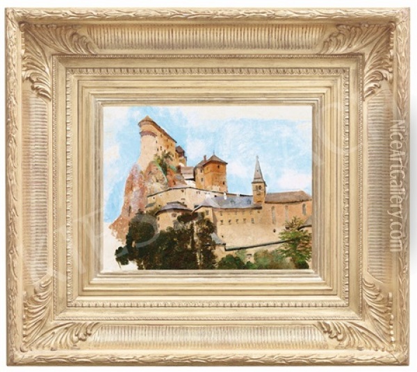 The Castle Of Arva Oil Painting - Laszlo Mednyanszky