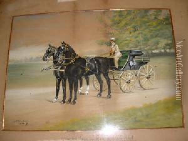Rowton Vinca And Rowton Blackthorn,winner At Dublin Horse Show Oil Painting - Henry William Standing