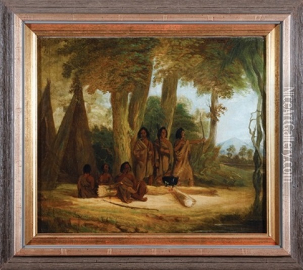 Aborigines At Bathurst Oil Painting - Augustus Earle