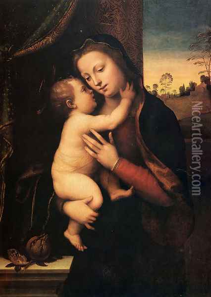 Madonna And Child Oil Painting - Mariotto Albertinelli