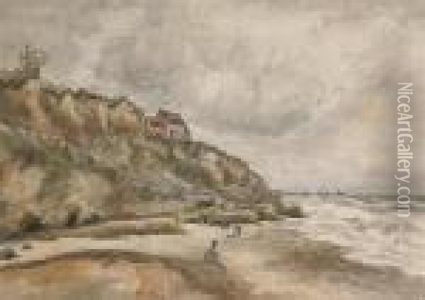 Thorpe And Southwold Cliffs, Suffolk Oil Painting - Thomas Gainsborough