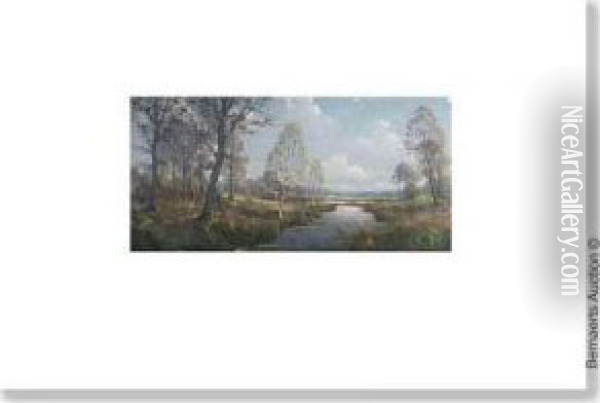 Swamplandscape Oil Painting - Garstin Cox