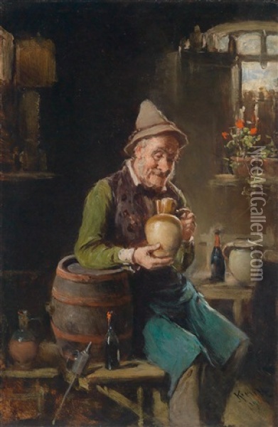 Massliebchen Oil Painting - Hermann Kern