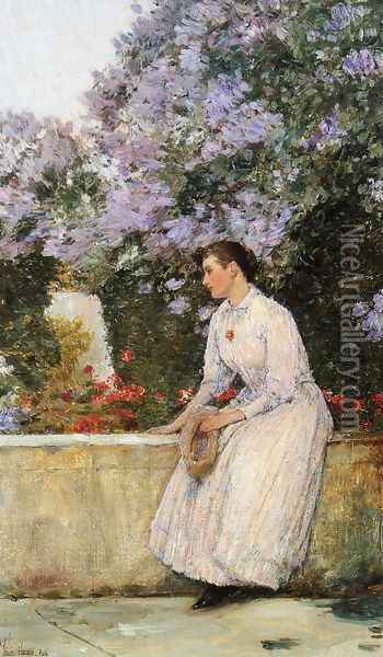 In the Garden Oil Painting - Frederick Childe Hassam