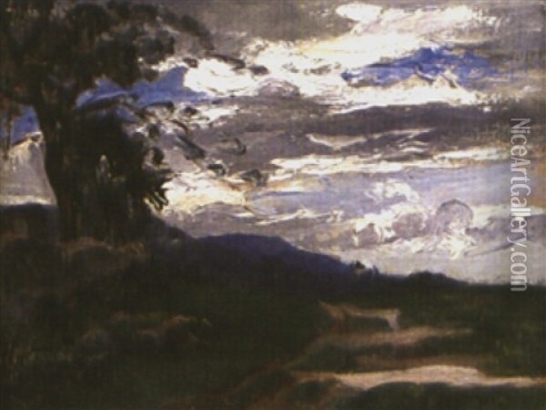 Un Ciel D'orage Oil Painting - Auguste Francois Ravier