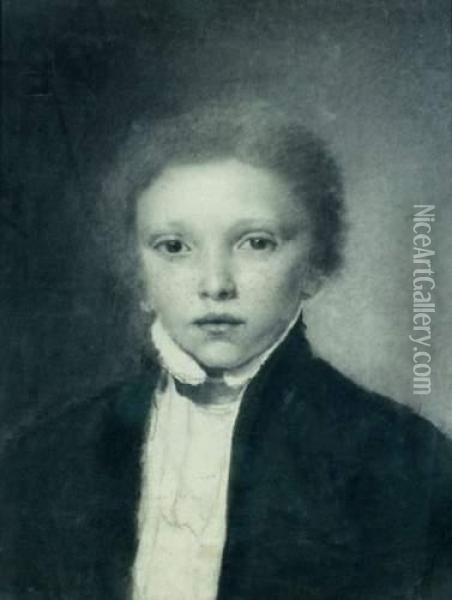 Portrait D'une Jeune Fille Oil Painting - Albert Decamps