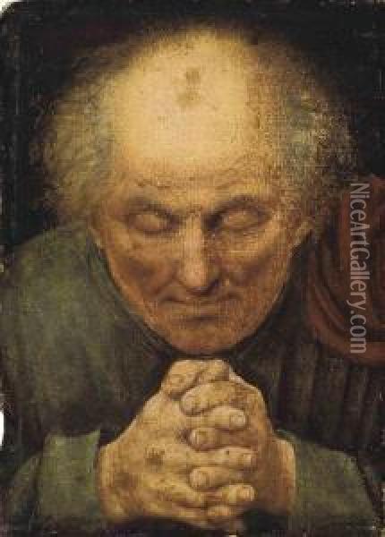 Metsys A Monk In Prayer Oil Painting - Jan Massys