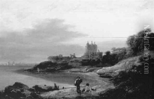 Kirkcaldy From Ravenscraig Castle Oil Painting - McNeil Robert McLeay