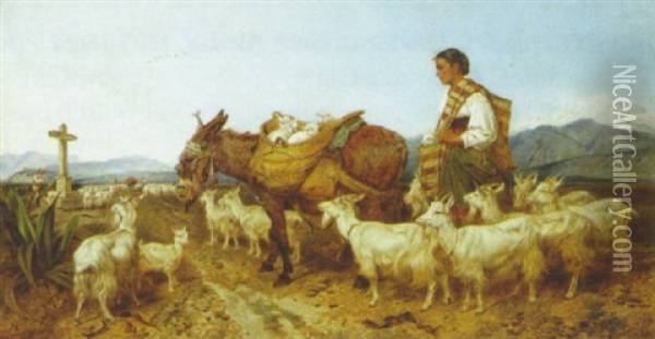Going To Market Oil Painting - Richard Ansdell