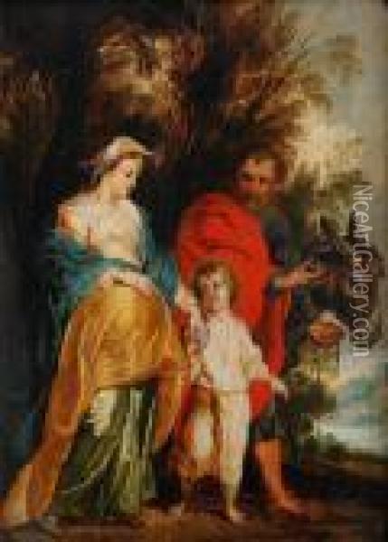 Flykten Till Egypten Oil Painting - Peter Paul Rubens