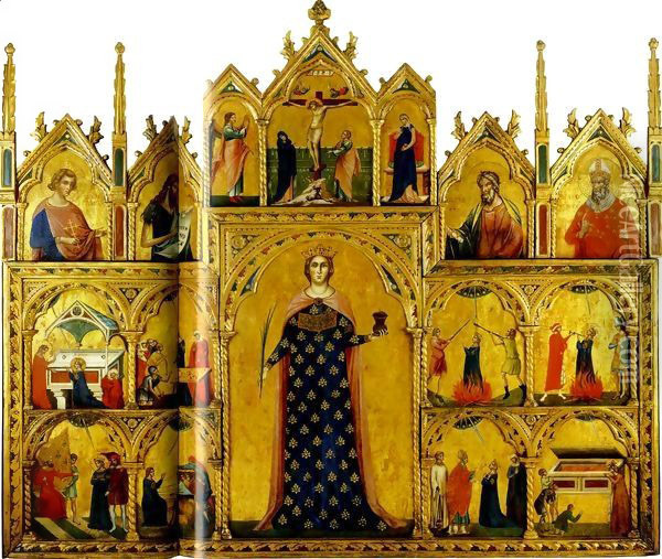 Polyptych of Saint Lucia Oil Painting - Paolo Veneziano